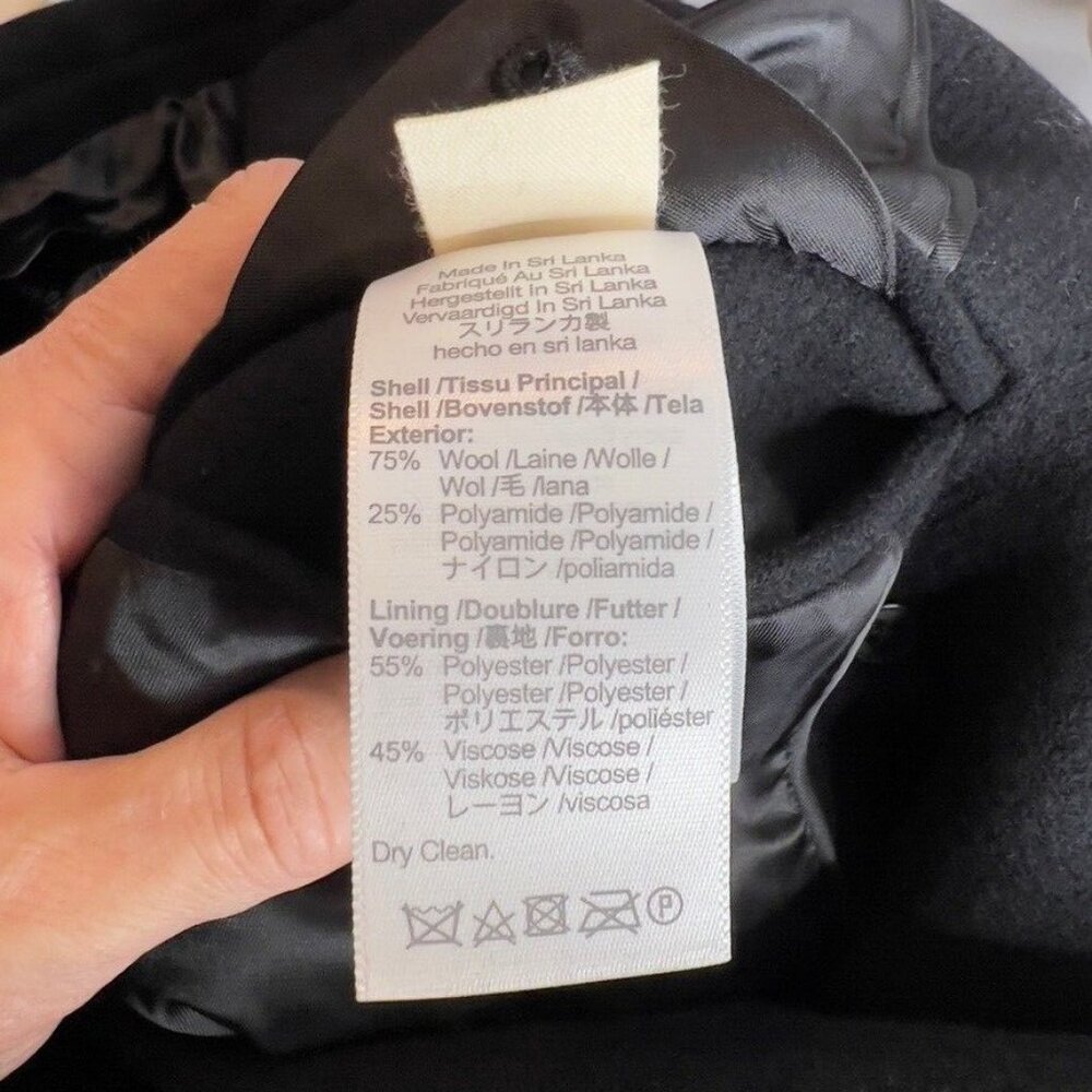 Madewell Womens $378 Oversized Double Breasted Top coat in Black Size 4 NT123 - Picture 11 of 13